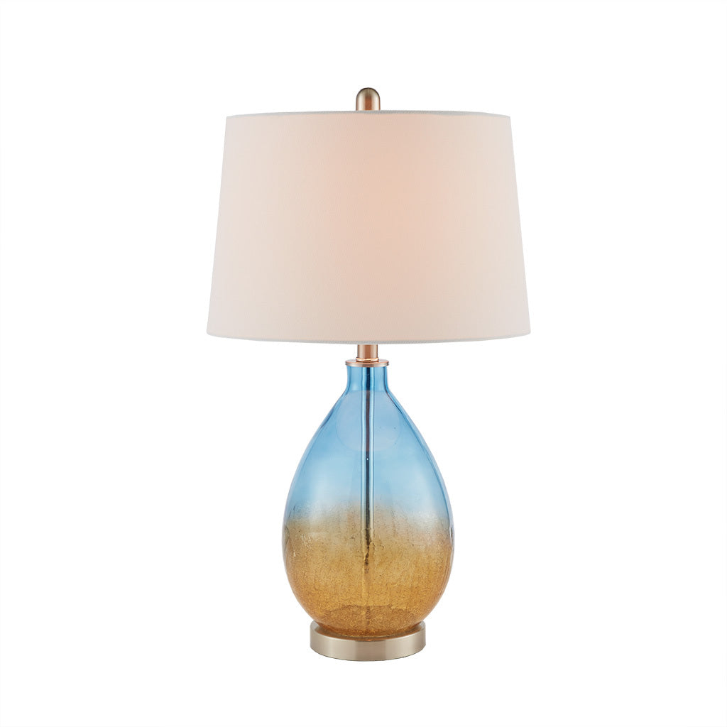 Cortina Ombre Glass Table Lamp, Set of 2 blue-cotton