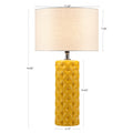 Geometric Ceramic Table Lamp yellow-polyester