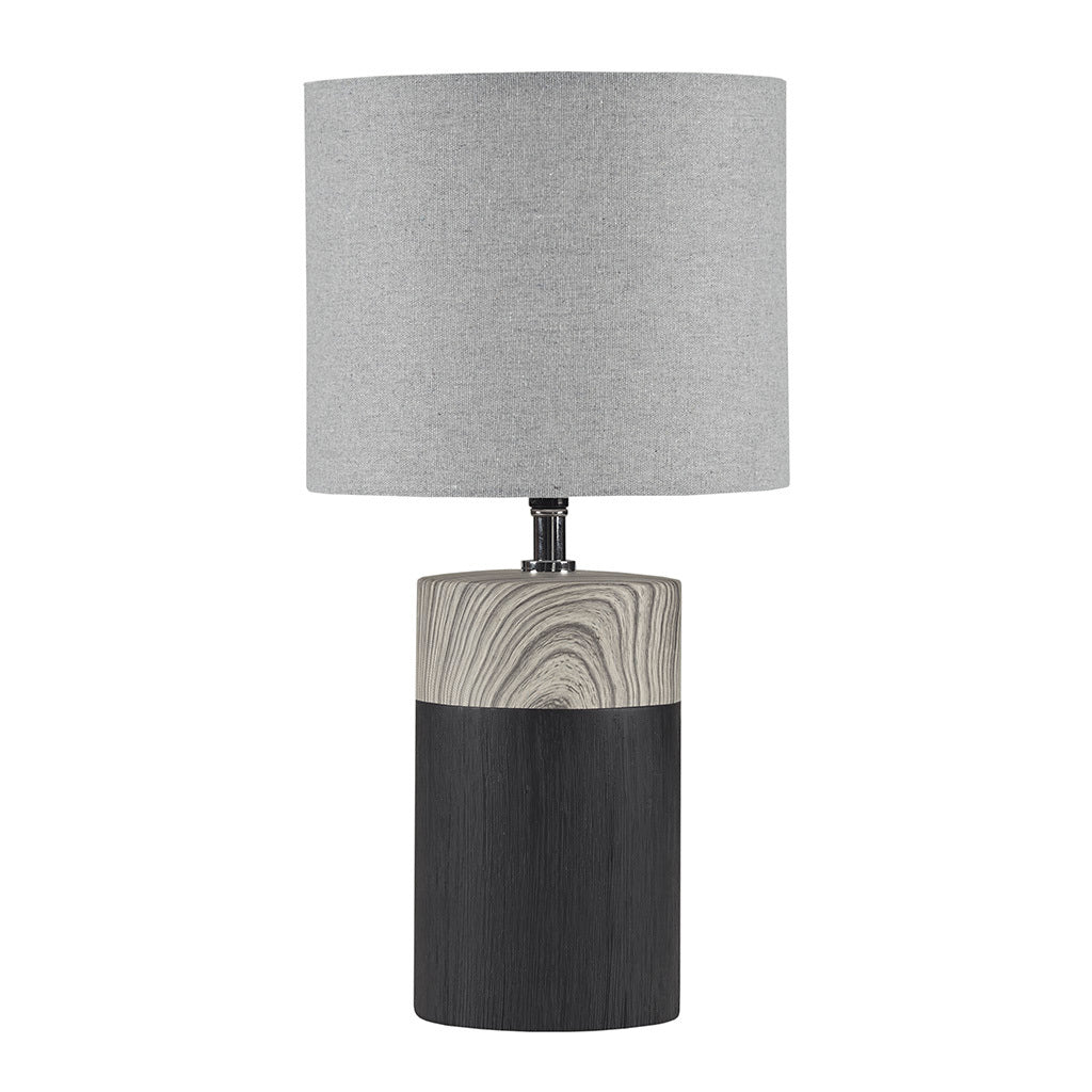 Textured Ceramic Table Lamp black-polyester