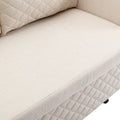 COOLMORE Convertible Sleeper Sofa Bed, Modern Velvet beige-linen