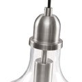 Auburn Bell Shaped Glass Pendant silver-cotton