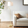 Angular Arched Metal Floor Lamp gold-polyester