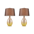 Cortina Ombre Glass Table Lamp, Set of 2 gold-cotton