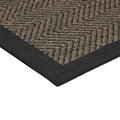 Textured Chevron Indoor Outdoor Rug natural+black-polyester