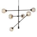 Cyrus 6 Globe Light Architectural Metal Chandelier bronze-cotton