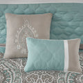 8 Piece Comforter Set seafoam-polyester