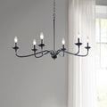 Brighton 6 Light Farmhouse Metal Chandelier