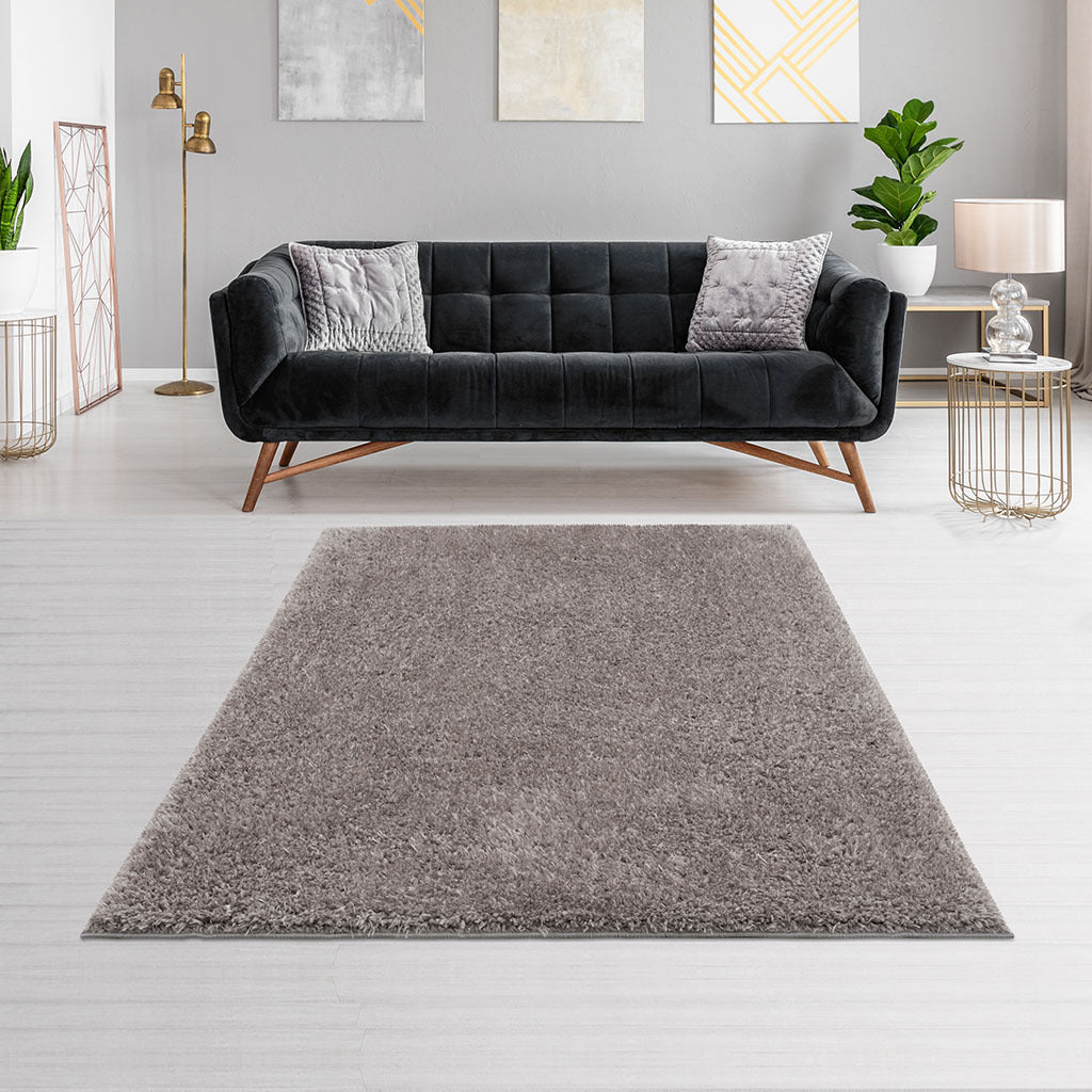 Super Soft Polyester Shag Area Rug grey-polyester