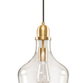 Bell Shaped Glass Pendant gold-cotton