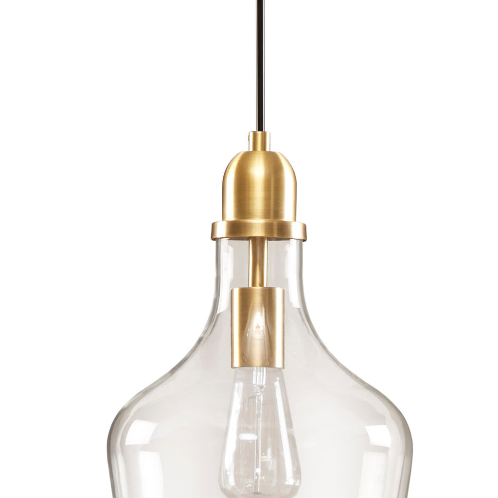 Bell Shaped Glass Pendant gold-cotton