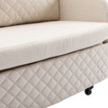 COOLMORE Convertible Sleeper Sofa Bed, Modern Velvet beige-linen