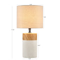 Textured Ceramic Table Lamp white-polyester