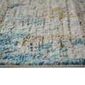 Abstract Area Rug cream+blue-polyester