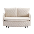 COOLMORE Convertible Sleeper Sofa Bed, Modern Velvet beige-linen