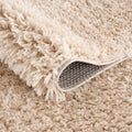 Super Soft Polyester Shag Area Rug cream-polyester