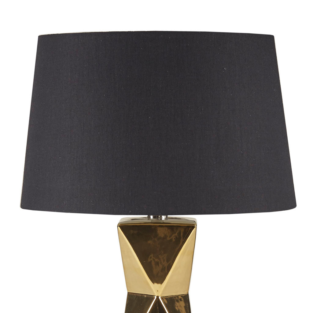 Geometric Ceramic Table Lamp gold-polyester