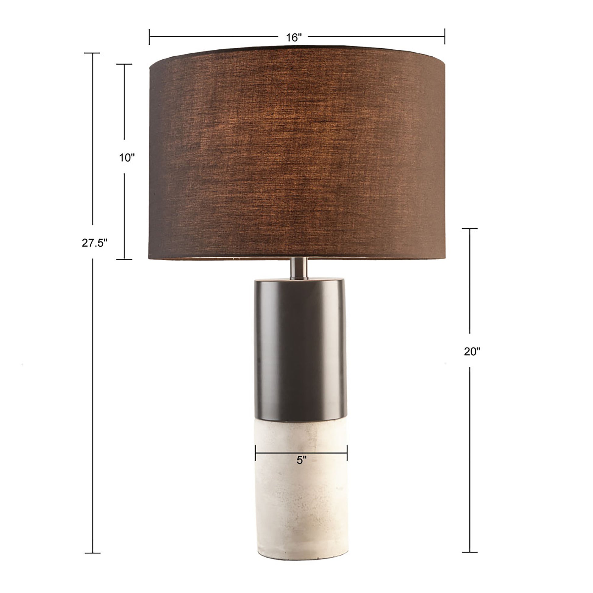 Fulton Concrete Table Lamp black-cotton