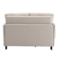 COOLMORE Convertible Sleeper Sofa Bed, Modern Velvet beige-linen