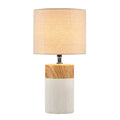 Textured Ceramic Table Lamp white-polyester