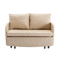 COOLMORE Convertible Sleeper Sofa Bed, Modern Velvet camel-pu