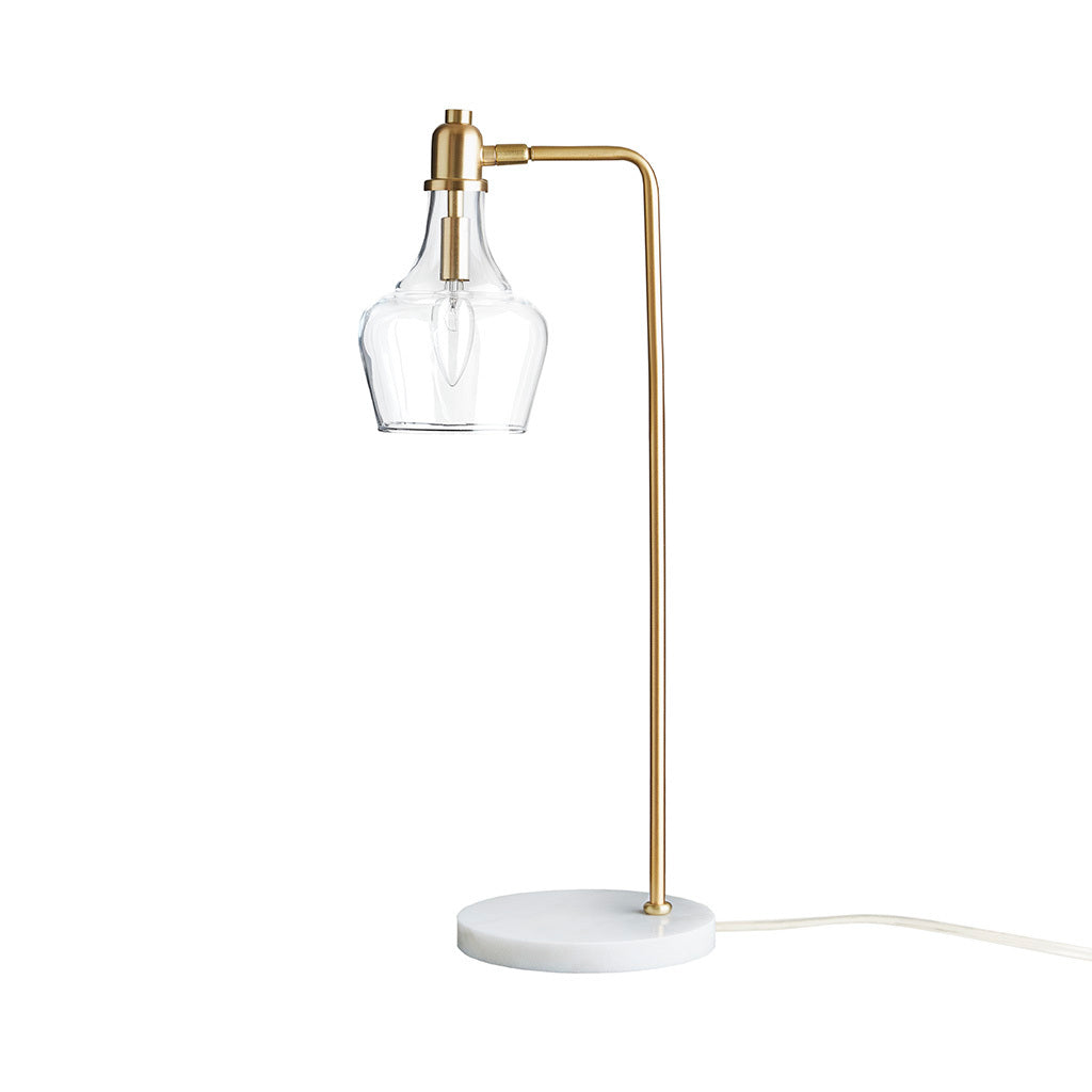 Auburn 24" H Table Lamp with Marble Base gold-cotton