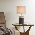 Textured Ceramic Table Lamp black-polyester