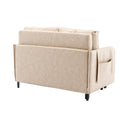 COOLMORE Convertible Sleeper Sofa Bed, Modern Velvet camel-pu