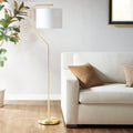 Angular Arched Metal Floor Lamp gold-polyester