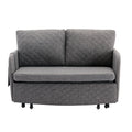 COOLMORE Convertible Sleeper Sofa Bed, Modern Velvet light grey-linen