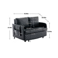 COOLMORE Convertible Sleeper Sofa Bed, Modern Velvet black-pu