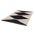 Black & Ivory Modern Area Rug black+ivory-polyester