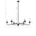 Brighton 6 Light Farmhouse Metal Chandelier