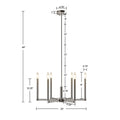 6 Light Contemporary Candelabra Styled Chandelier