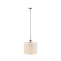Pacific Metal Pendant with Drum Shade white-cotton