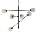 Cyrus 6 Globe Light Architectural Metal Chandelier bronze-cotton