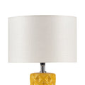 Geometric Ceramic Table Lamp yellow-polyester