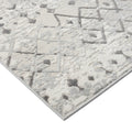 Moroccan Global Woven Area Rug light grey+cream-polyester