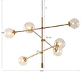 Cyrus 6 Globe Light Architectural Metal Chandelier gold-cotton