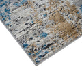 Abstract Area Rug cream+blue-polyester