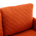 COOLMORE Convertible Sleeper Sofa Bed, Modern Velvet orange-linen