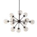 Paige 12 Light Chandelier with Oversized Globe Bulbs bronze-cotton