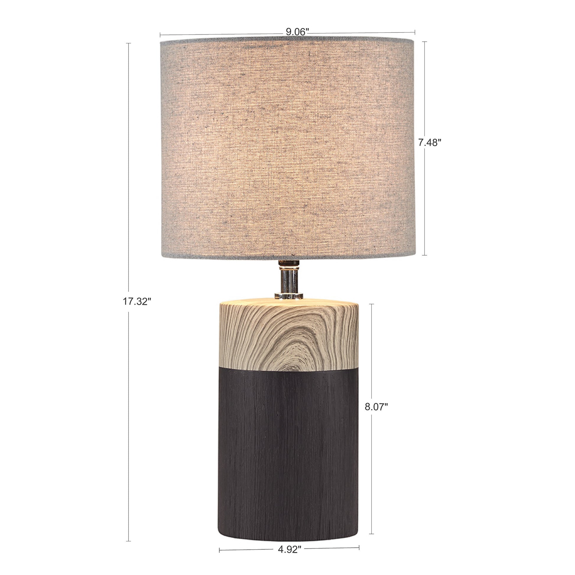 Textured Ceramic Table Lamp black-polyester