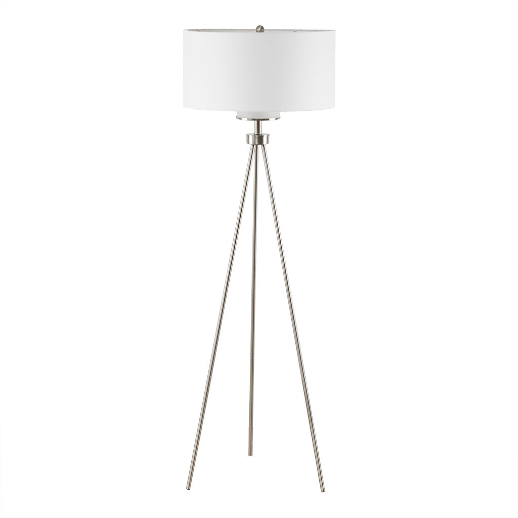 Pacific Tripod Metal Tripod Floor Lamp with Glass