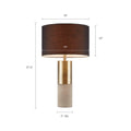 Concrete Table Lamp black-cotton