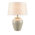 Ceramic Table Lamp cream-polyester