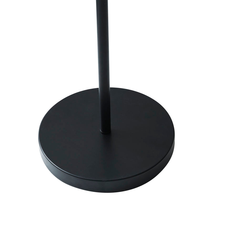 Arched Metal Floor Lamp with Chimney Shade matte black-iron