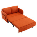 COOLMORE Convertible Sleeper Sofa Bed, Modern Velvet orange-linen