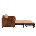 COOLMORE Convertible Sleeper Sofa Bed, Modern Velvet coffee-microfiber