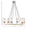 Trenton 6 Light Chandelier with Cylinder Glass