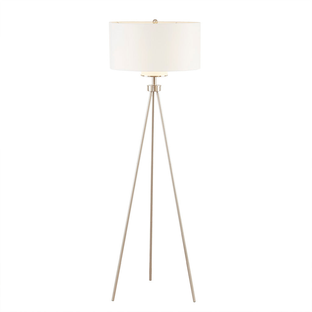 Pacific Tripod Metal Tripod Floor Lamp with Glass